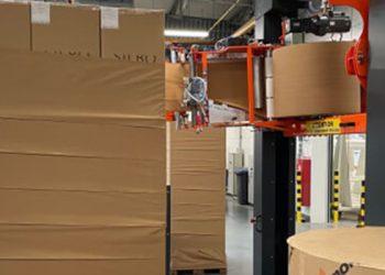 First Corrugated Plant Wraps Pallets With Paper!